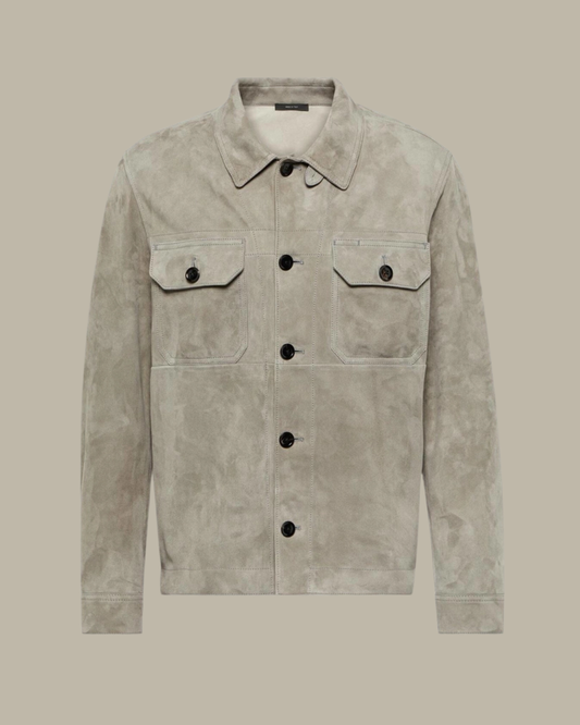 Suede Overshirt "Mayfair"- Beige