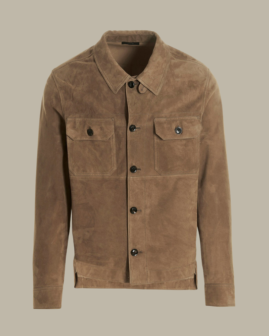 Suede Overshirt "Mayfair"- Brown