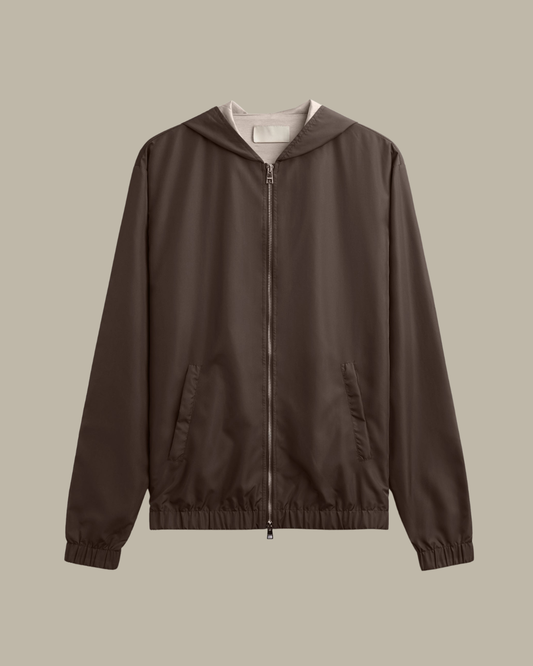 Hooded Resort Jacket by ATELIER- Mocca