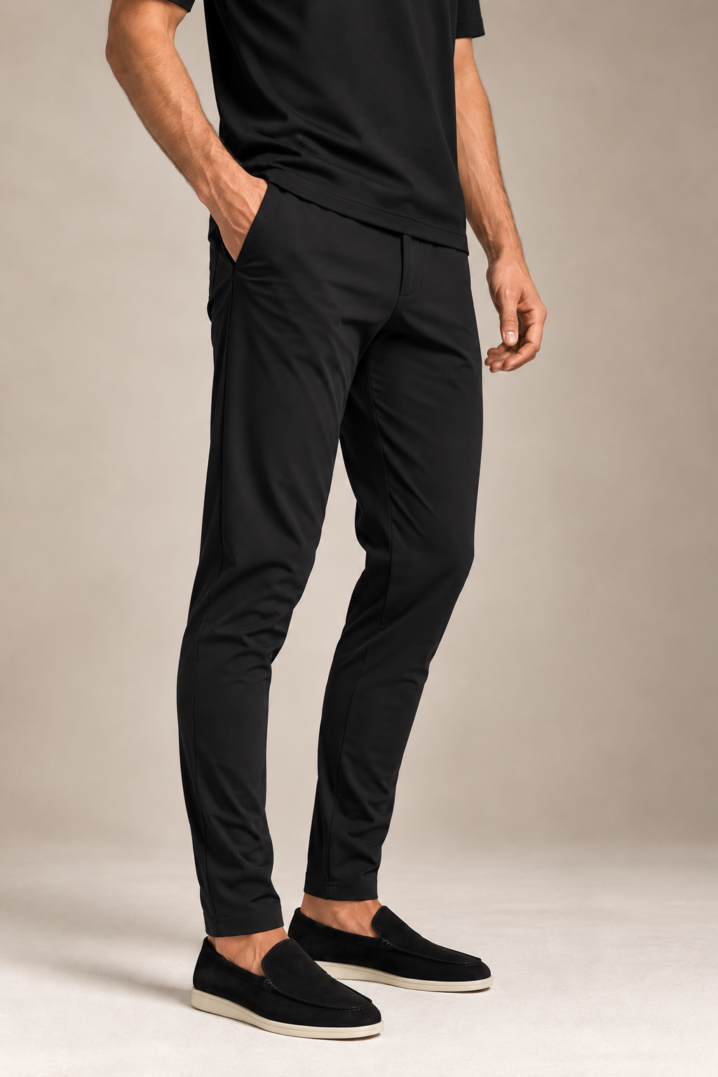 Smart Tech Pants "Milano"- Onyx Black