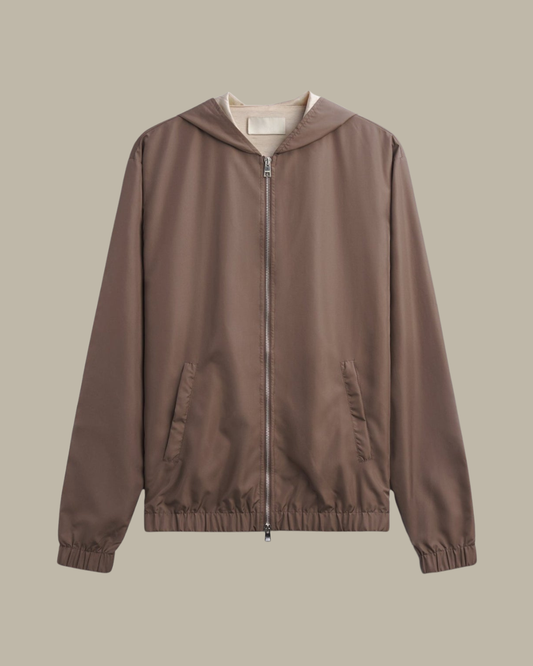 Hooded Resort Jacket by ATELIER- Taupe
