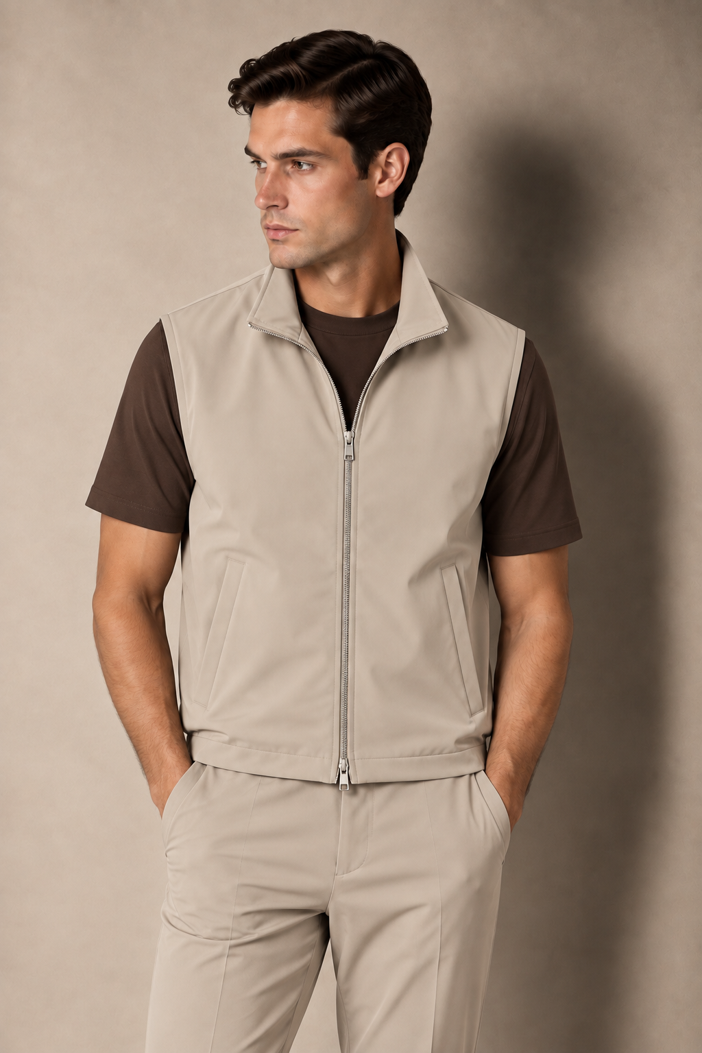 Tech Gilet by ATELIER- Beige