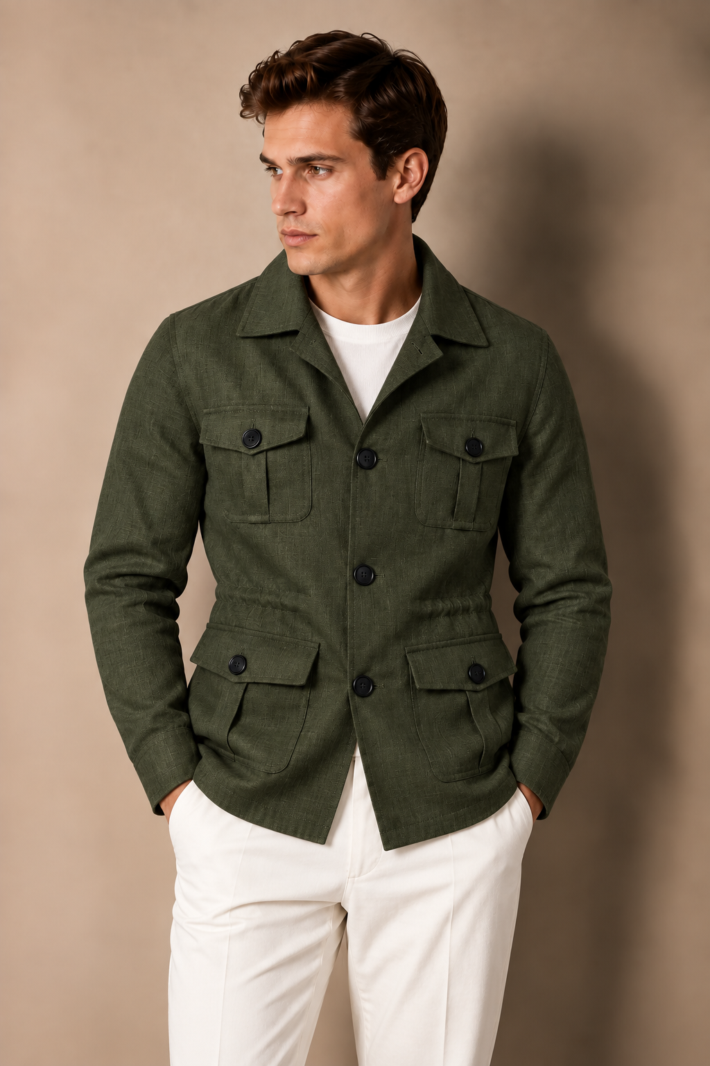 Safari Jacket- Forest Green
