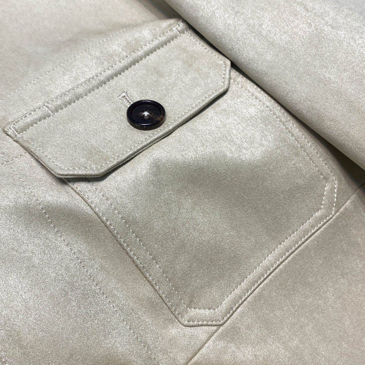 Suede Overshirt "Mayfair"- Beige